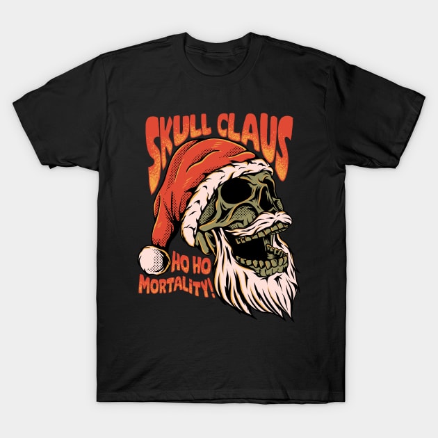 Skull Claus T-Shirt by HzM Studio